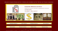 Desktop Screenshot of carpenterwindows.com