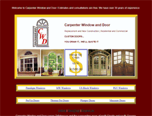 Tablet Screenshot of carpenterwindows.com